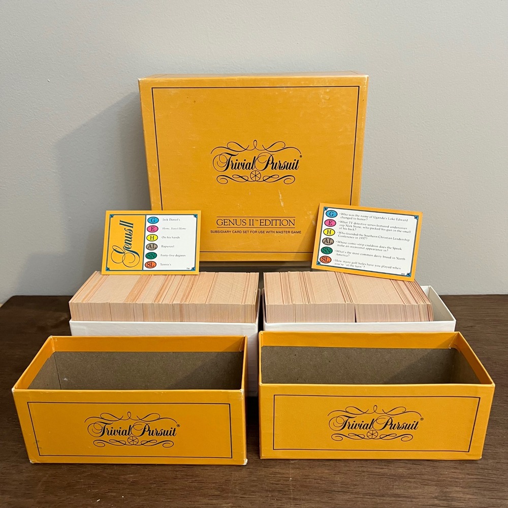 Trivial Pursuit Genus II Edition Yellow Subsidiary Card Set Vintage 1984